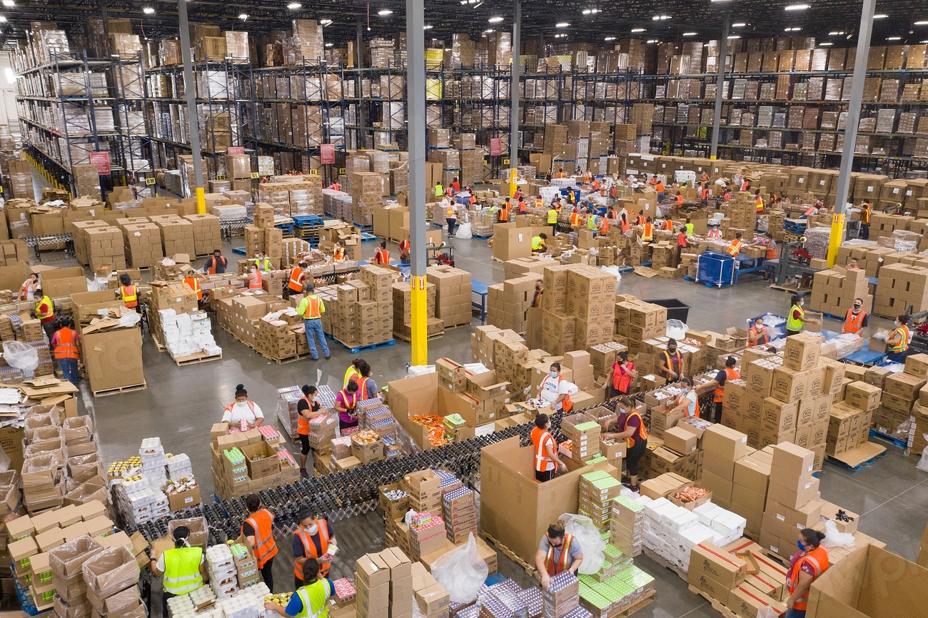 Busy warehouse packing and logistics operation for Australia and New Zealand importers sourcing from China